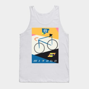 Miyata 721A Vintage Bike Bauhaus Poster - blue paint job Tank Top